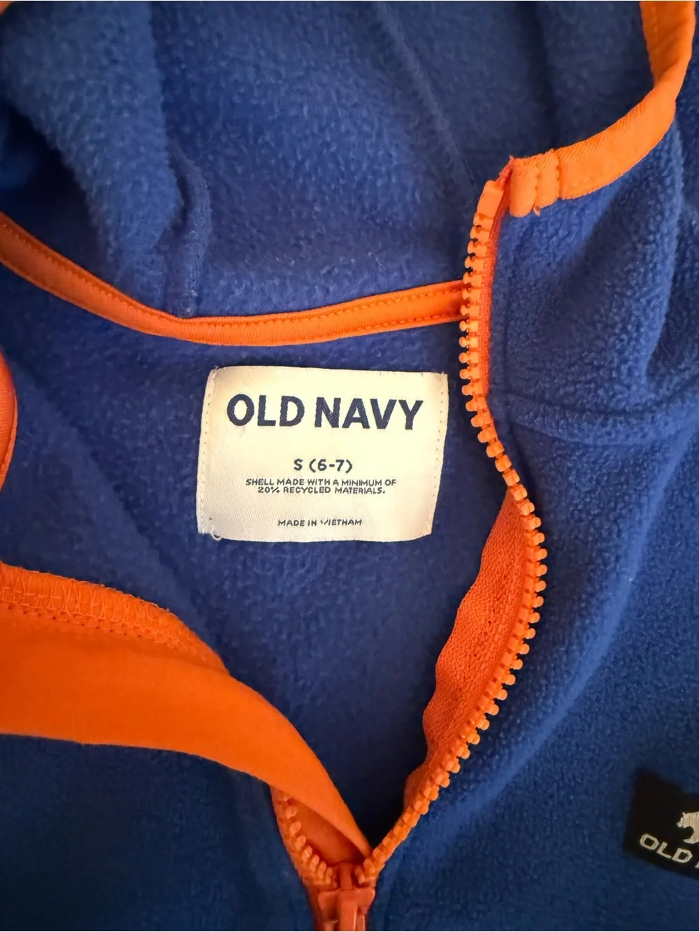 Old Navy Blue Fleece Hoodie Boys Size S (6-7)